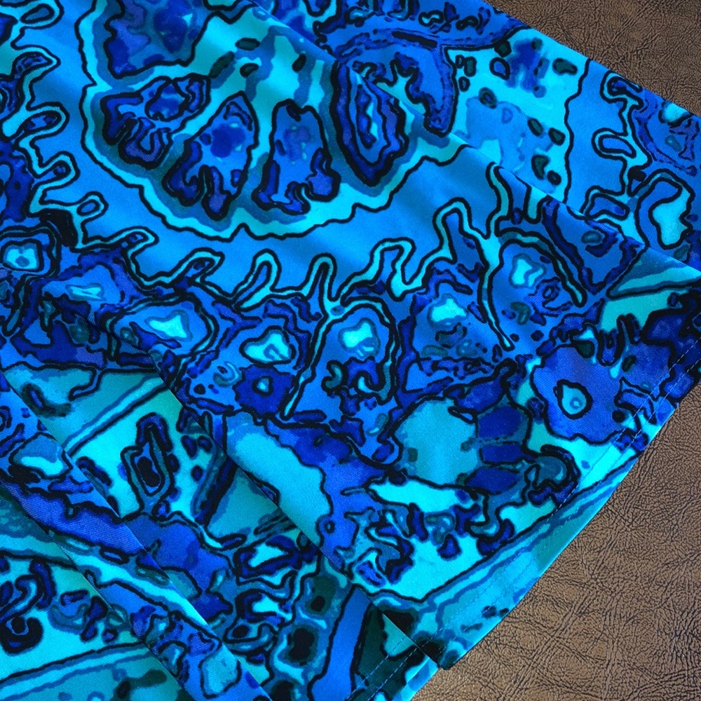 EVAN PICONE Blue Green V-Neck Dress Size 10 - Picture 3 of 8